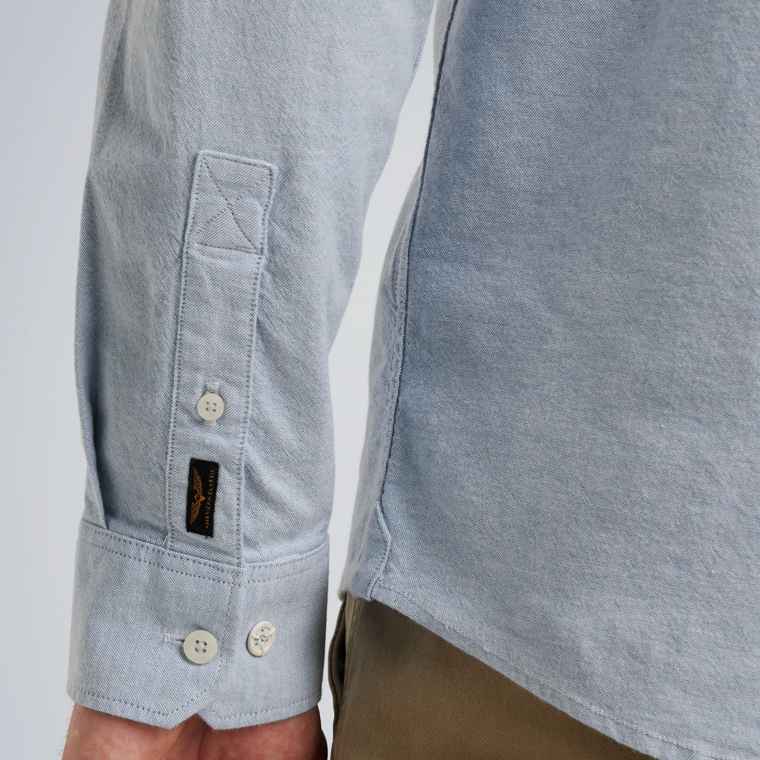 Рубашка PME Legend Oxford двухцветная синяя артикул PSI2508206-5041