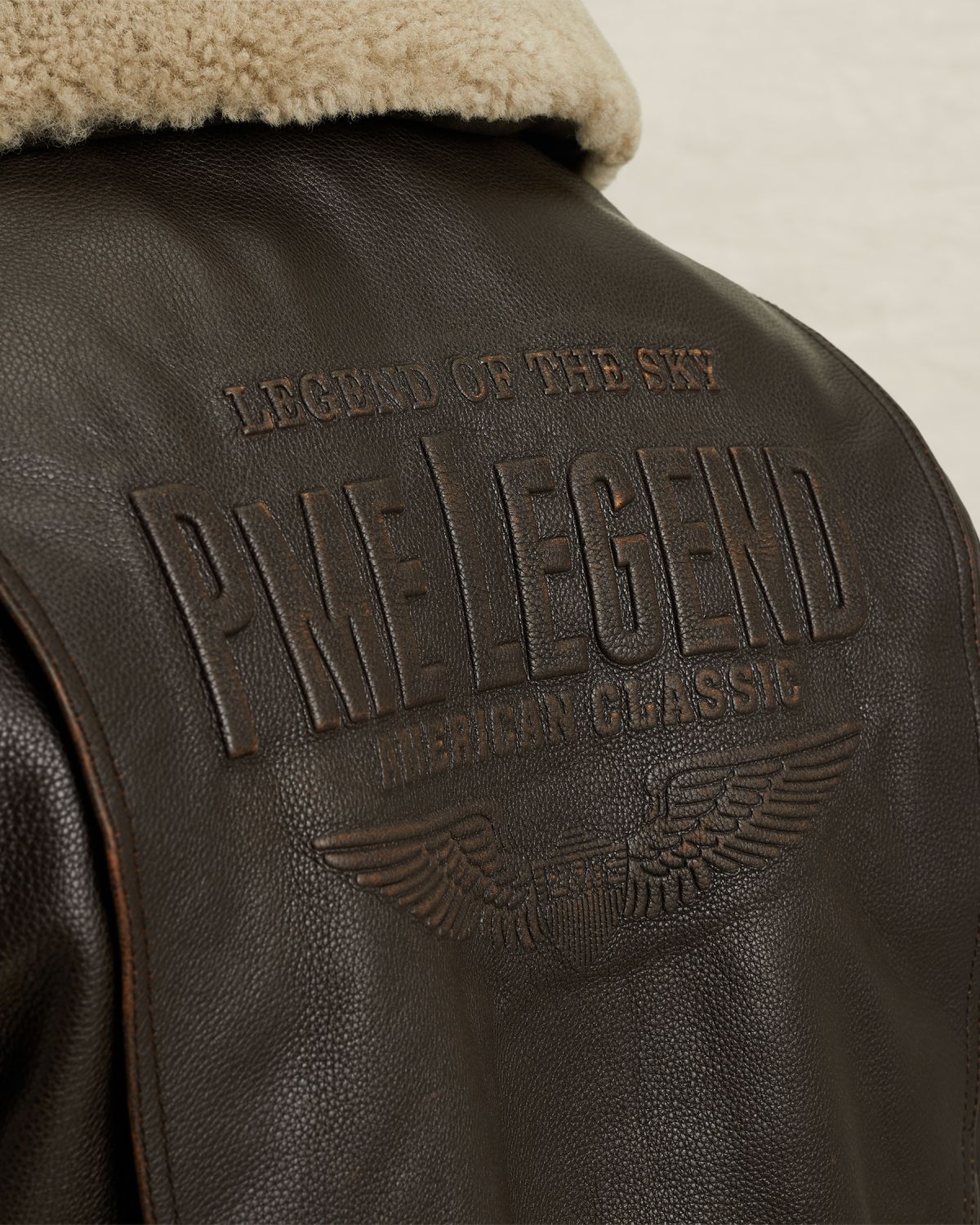 Куртка PME Legend Iconic Hudson с отстёгивающимся воротником коричневая артикул PLJ650010-771