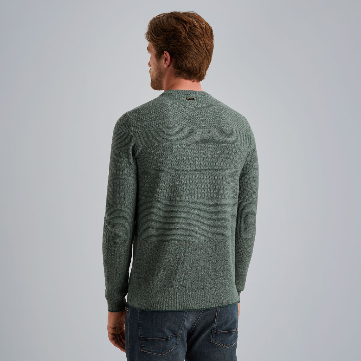 Пуловер PME Legend с градиентным эффектом синий артикул PKW2508305-5125