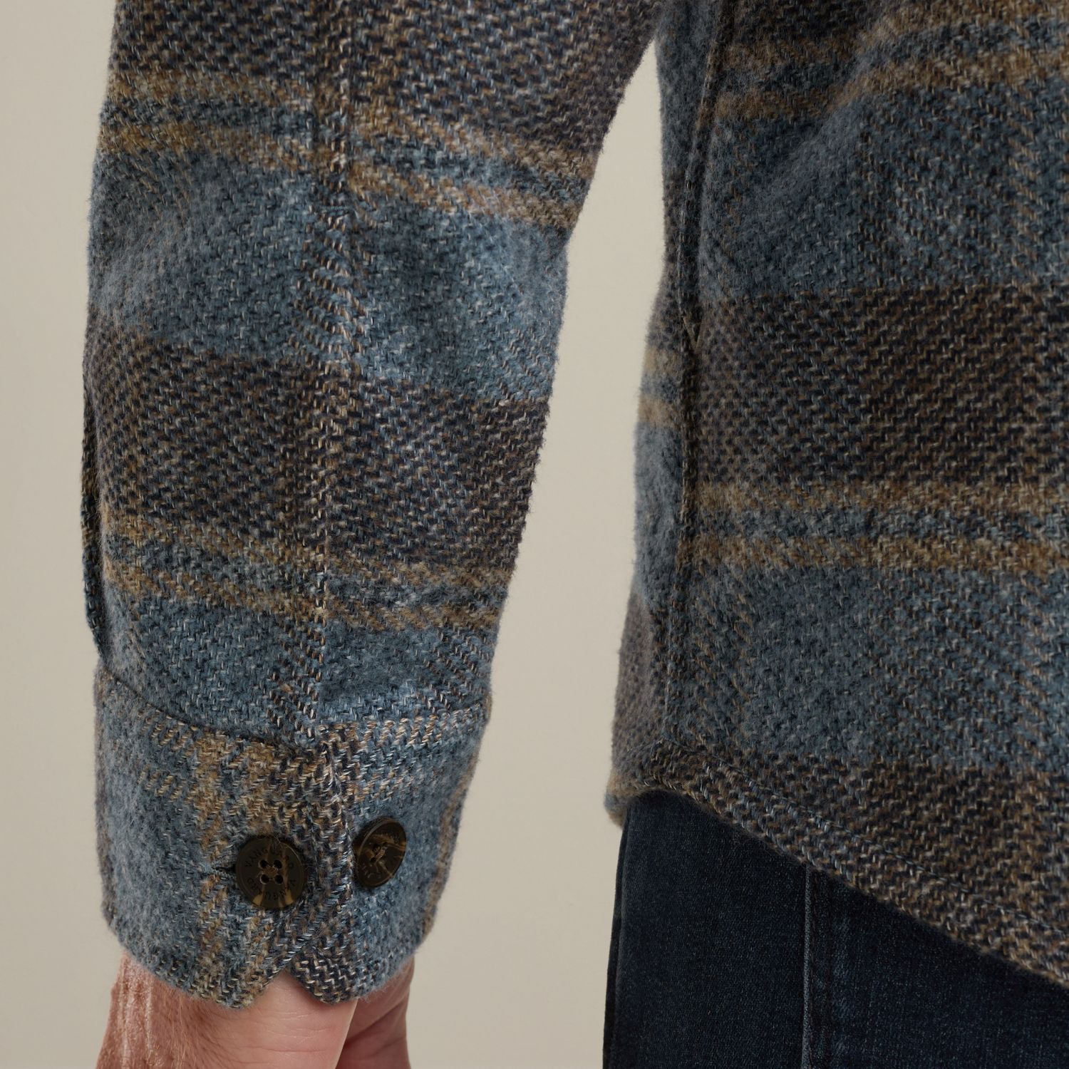 Рубашка-жакет Vanguard в клетку синяя артикул VSI2509233-5279