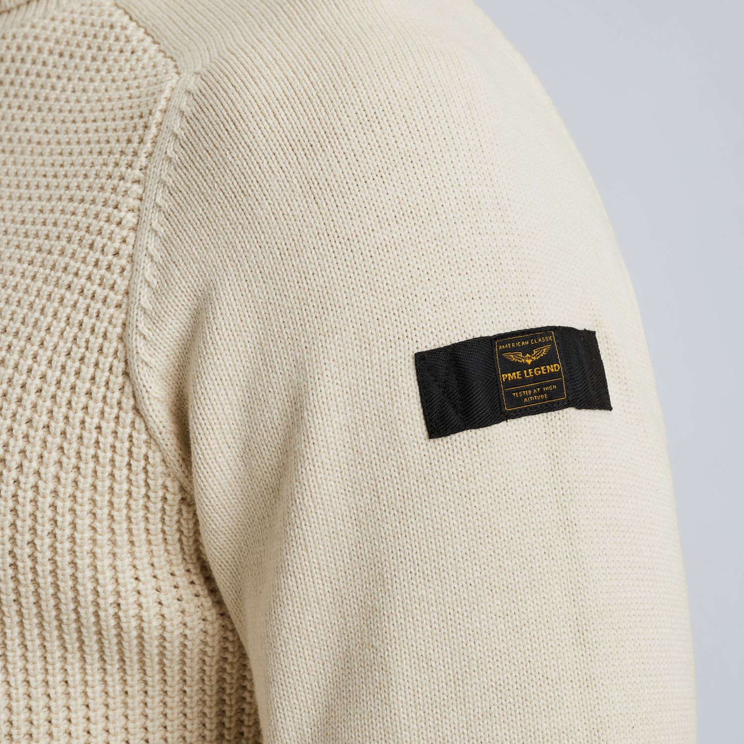 Водолазка PME Legend с текстурой серая артикул PKW2510302-910