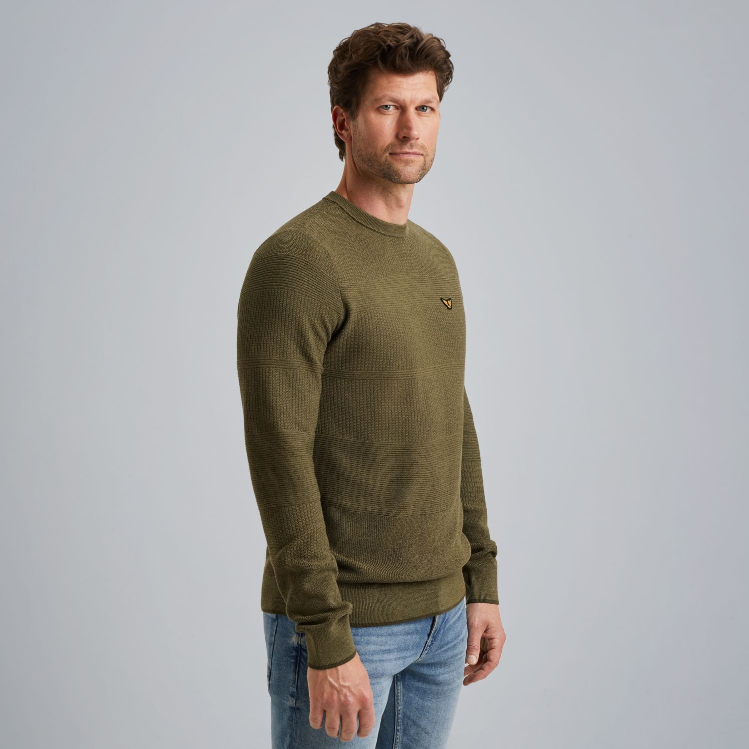 Пуловер PME Legend с градиентом зелёный артикул PKW2508305-6416