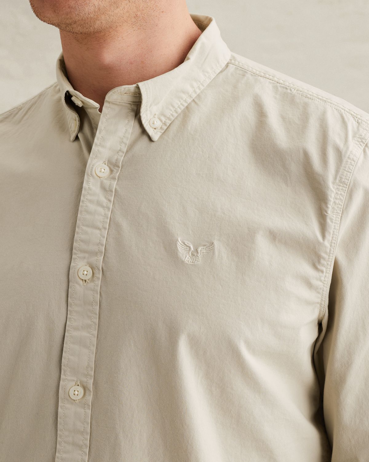 Рубашка PME Legend American Classic бежевая артикул PSI650001-7074