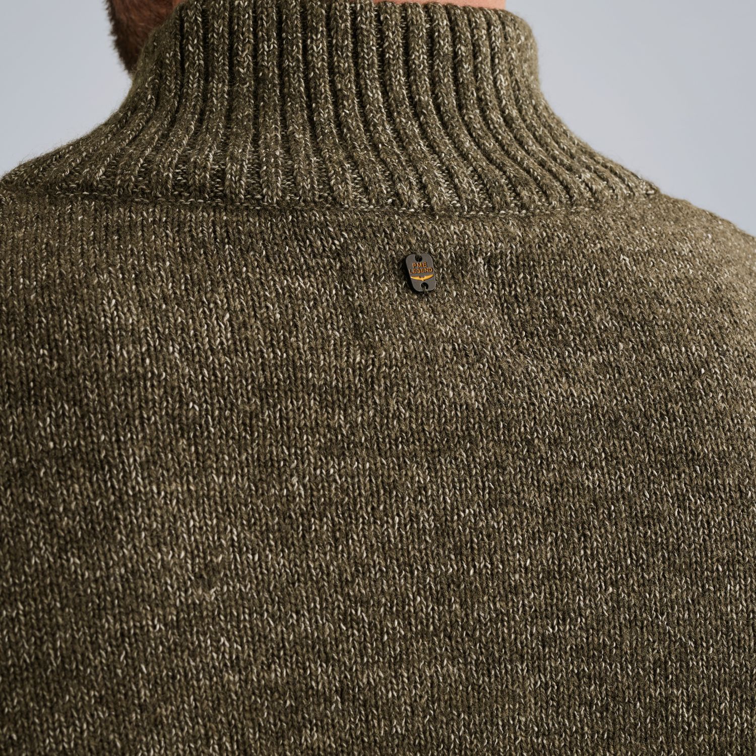 Пуловер PME Legend с полу-молнией серый артикул PKW2510314-940