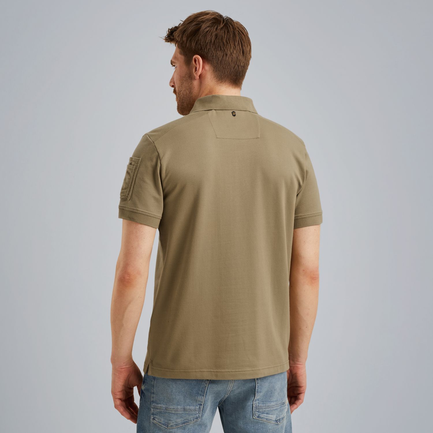 Поло с карманом хаки артикул PPSS2506866-6391