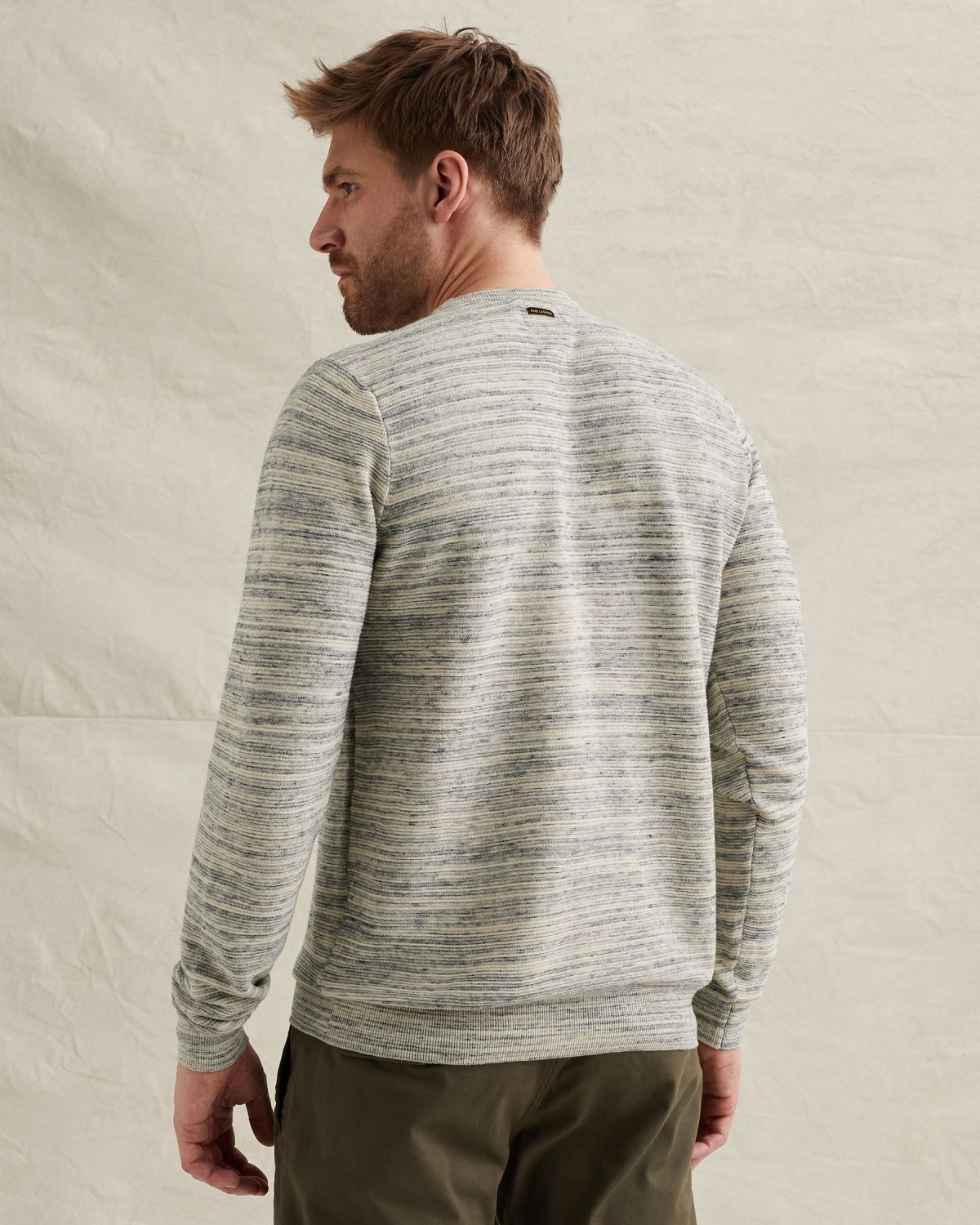 Пуловер PME Legend фактурный бежевый артикул PKW2603311-7013