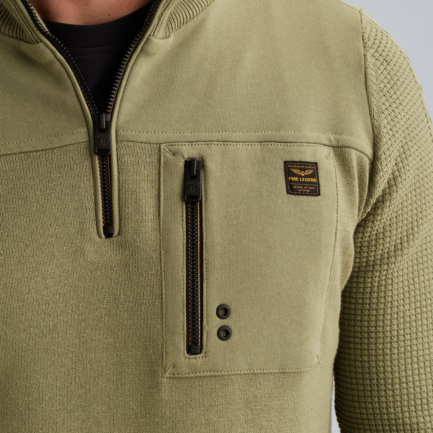 Толстовка с молнией зелёная артикул PKW2510324-6379