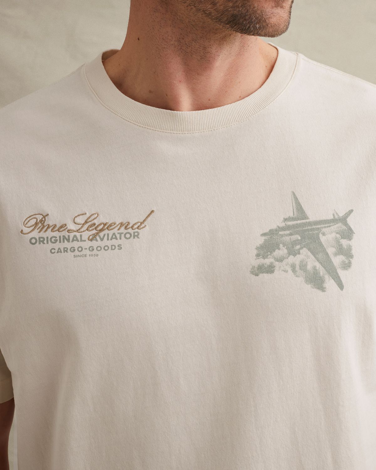 Футболка PME Legend с крупным принтом белая артикул PTSS2604568-7001