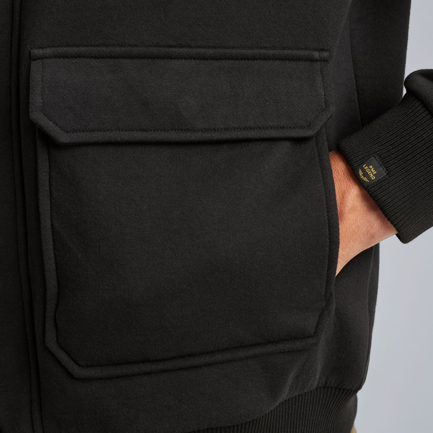 Толстовка PME Legend с подкладкой из тедди чёрная артикул PSW2509456-999
