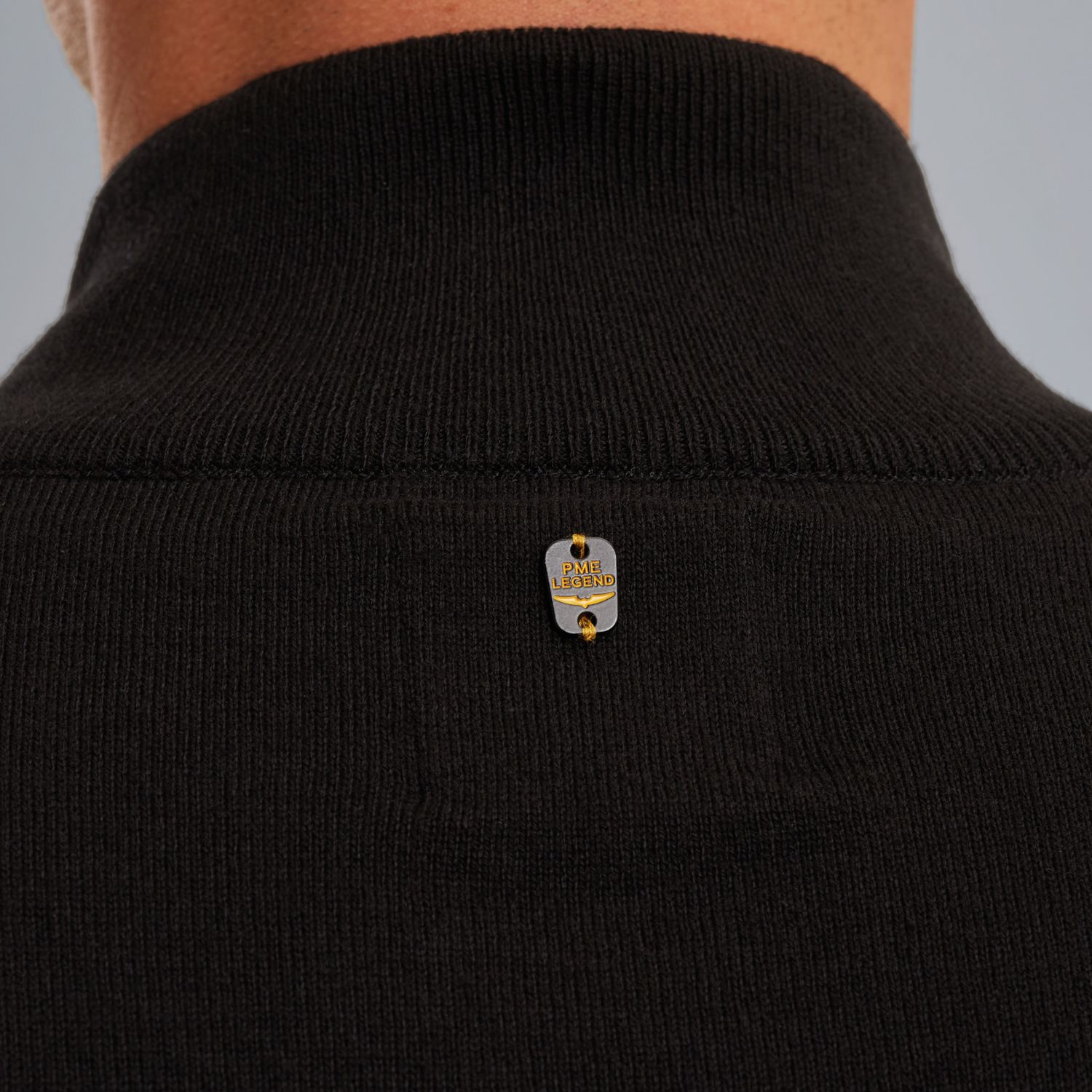 Пуловер PME Legend с молнией чёрный артикул PKW2508303-999