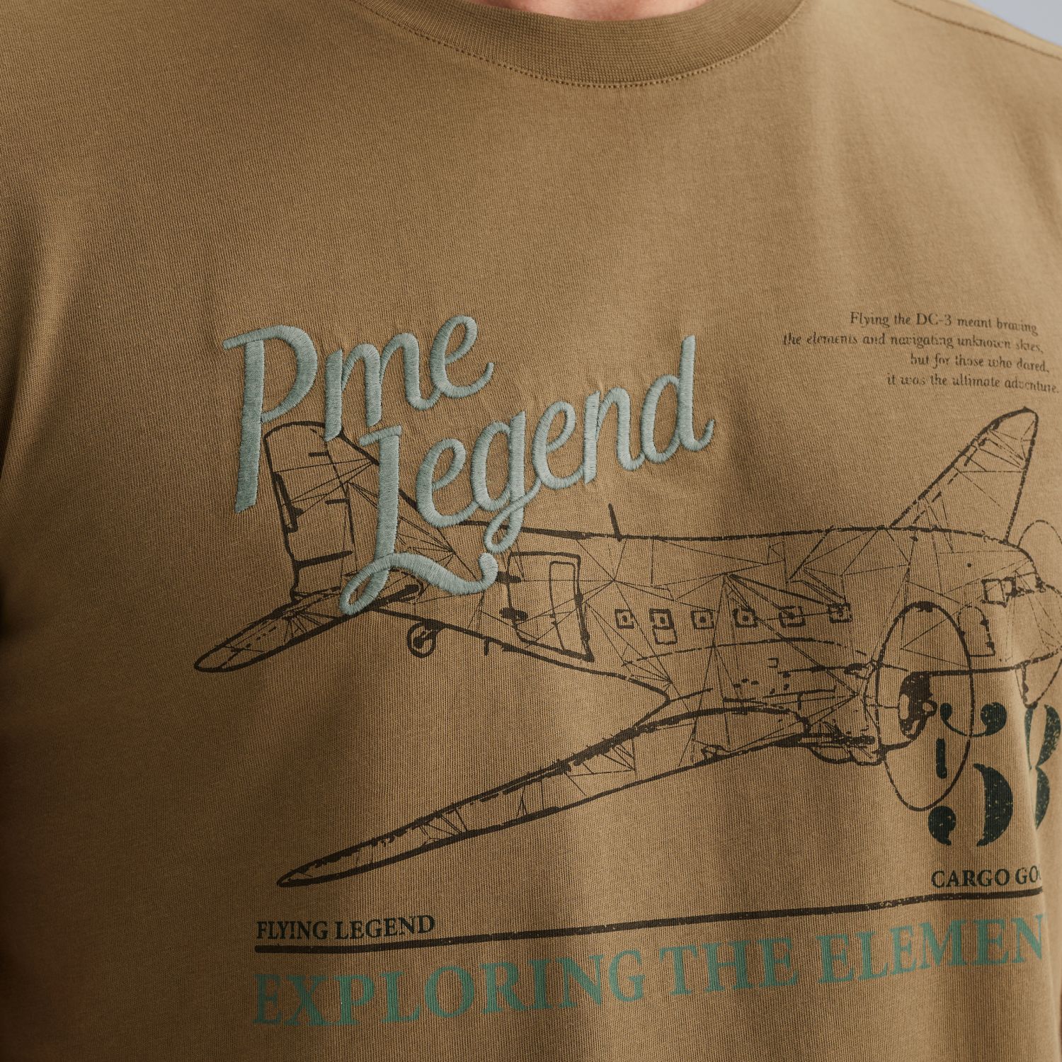 Футболка PME Legend с принтом зелёная артикул PTSS2510523-6389