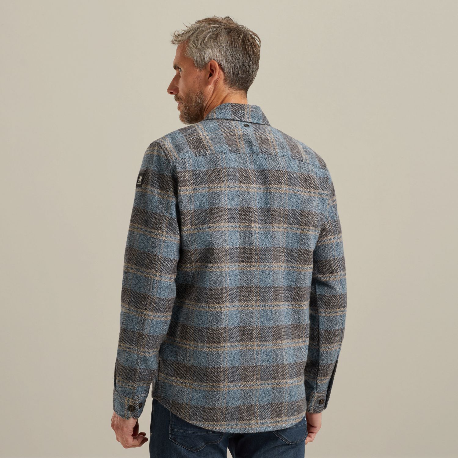 Рубашка-жакет Vanguard в клетку синяя артикул VSI2509233-5279