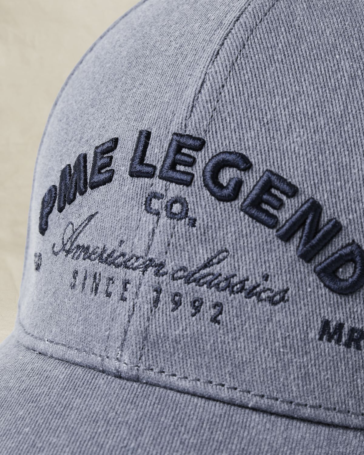 Кепка PME Legend с эффектом лёгкого выцветания серая артикул PAC2602903-5106