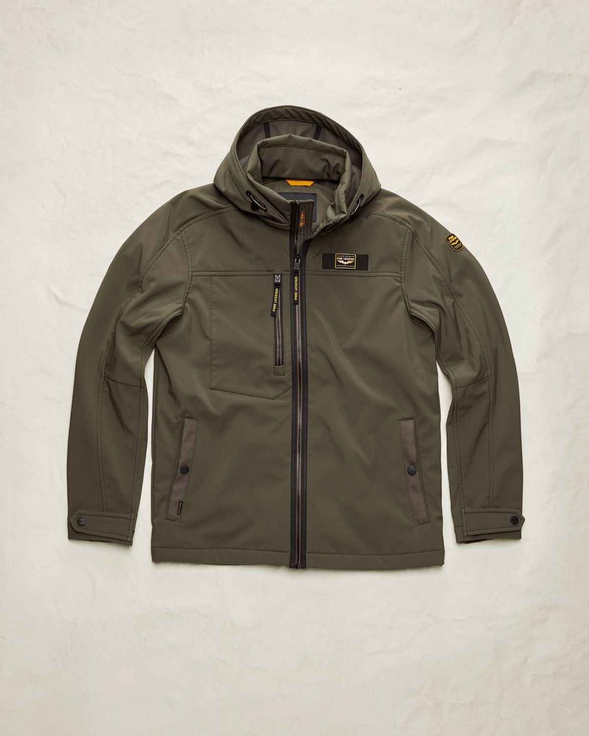 Куртка PME Legend со съёмным капюшоном и множеством карманов зелёная артикул PJA2602109-8039