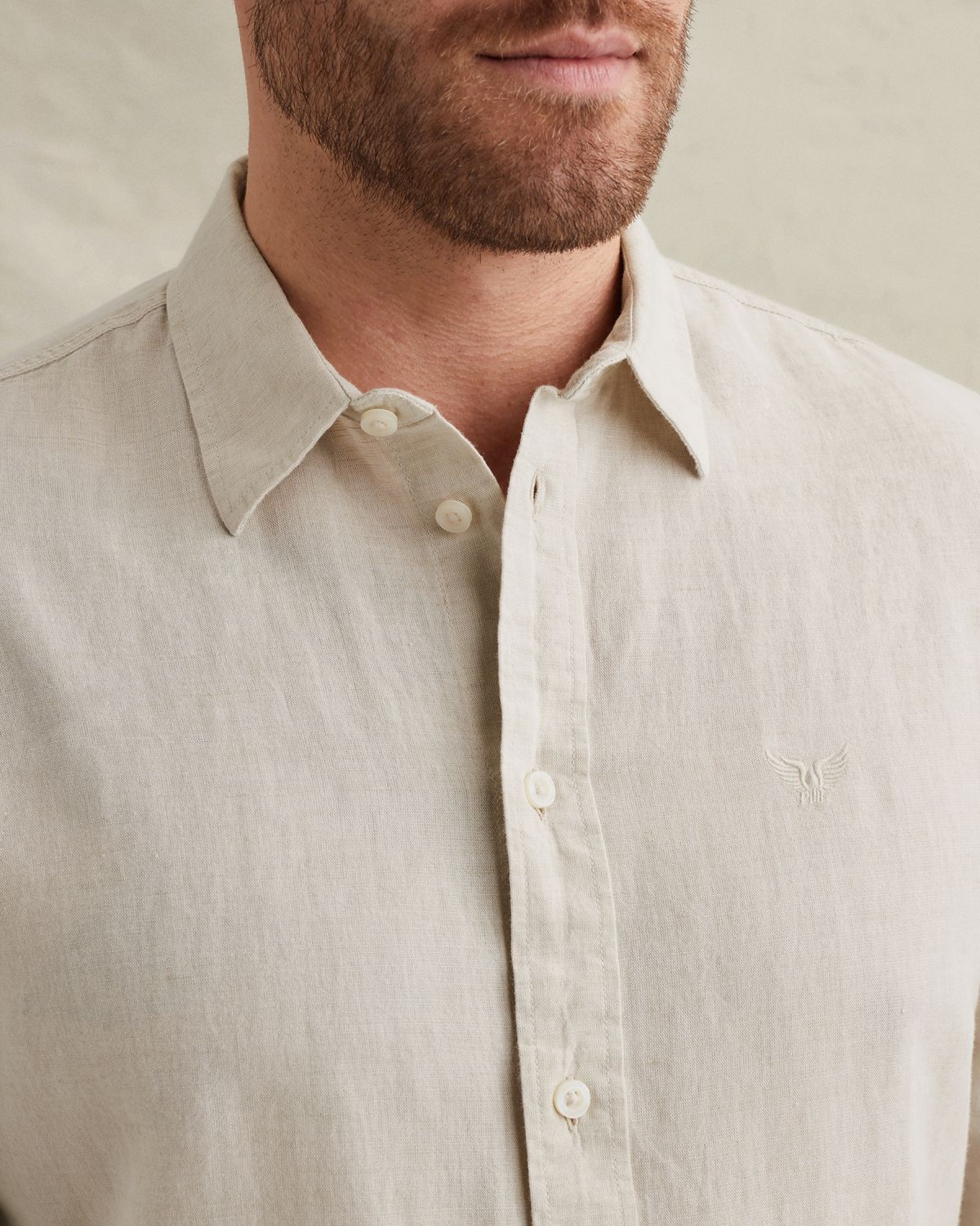 Рубашка PME Legend бежевая артикул PSI2604200-7013