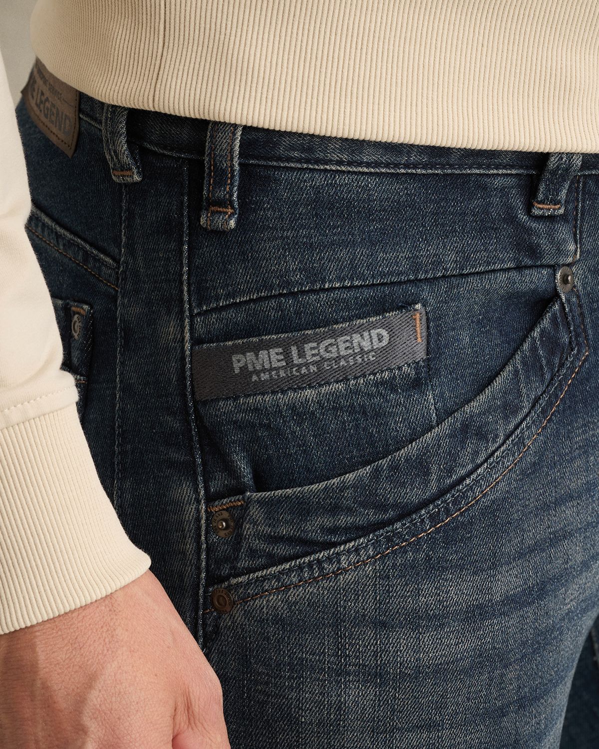 Джинсы PME Legend Bare Metal синие артикул PTR975-BNW