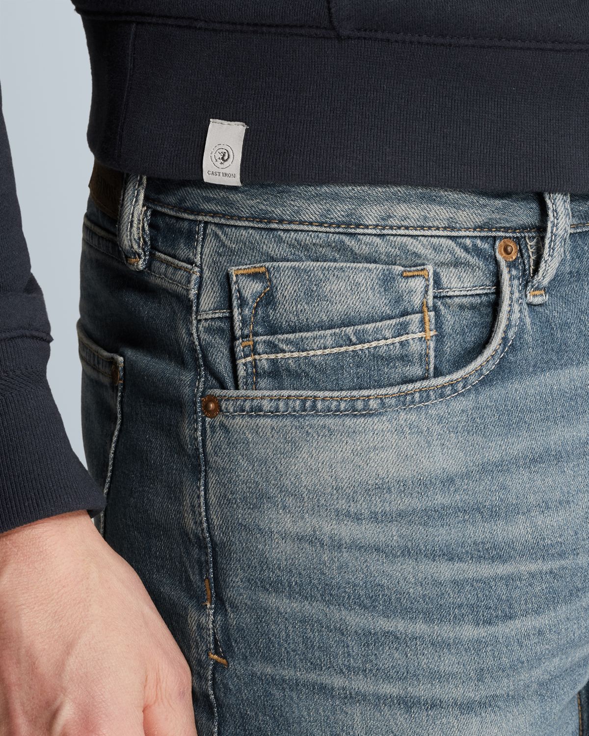 Джинсы Cast-Iron Valver синие артикул CTR620-DVW