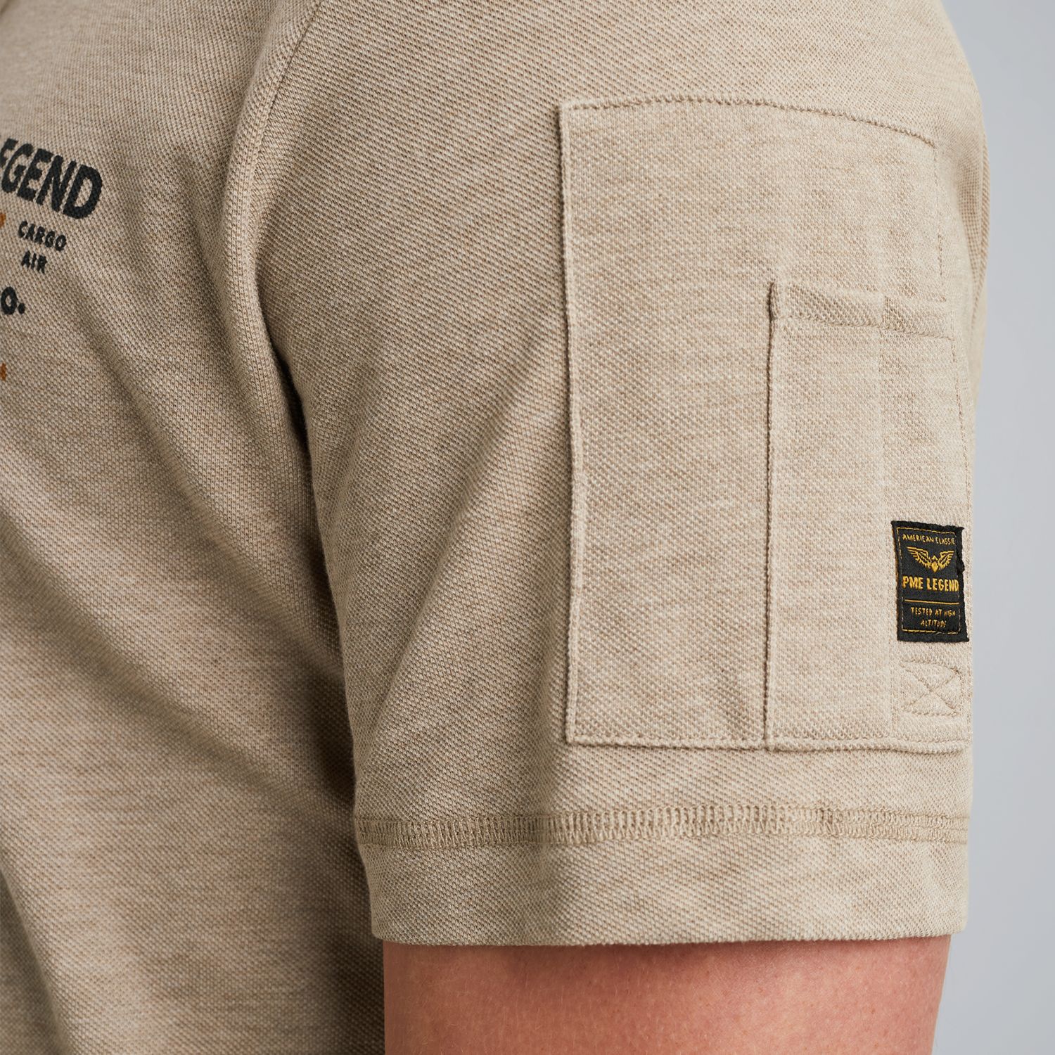 Поло с принтом коричневое артикул PPSS2506889-7144