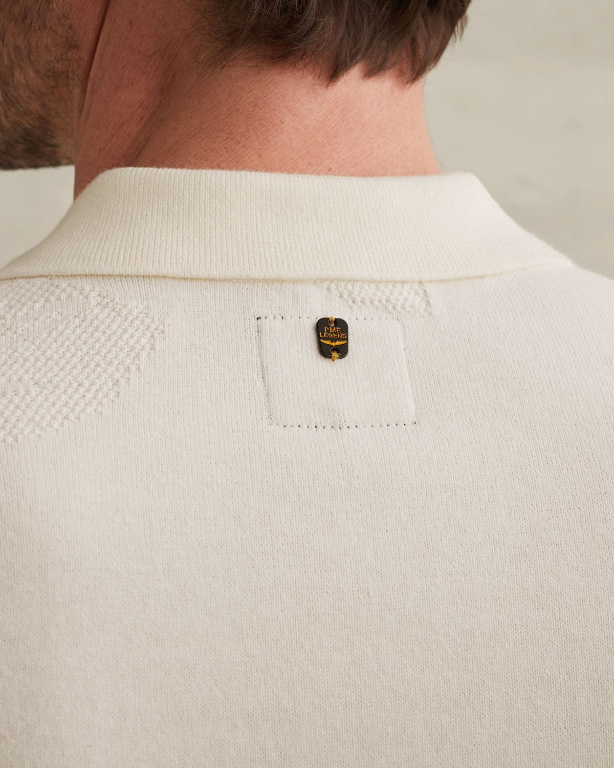Поло PME Legend с рисунком белое артикул PPSS2604870-7001