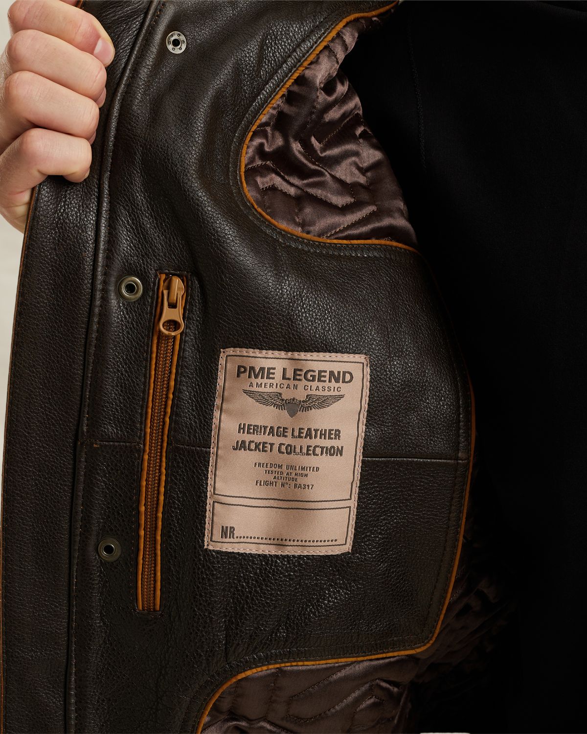 Куртка PME Legend Iconic Hudson с отстёгивающимся воротником коричневая артикул PLJ650010-771