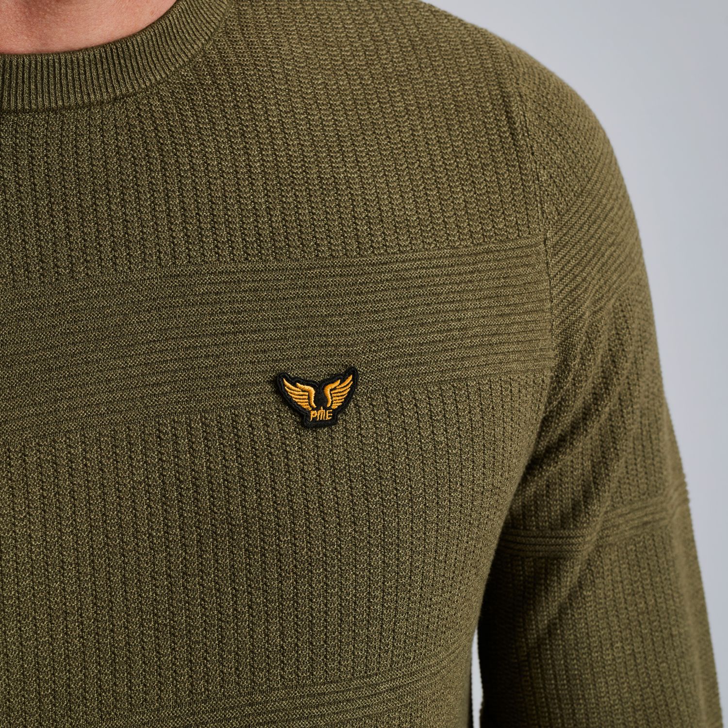 Пуловер PME Legend с градиентом зелёный артикул PKW2508305-6416