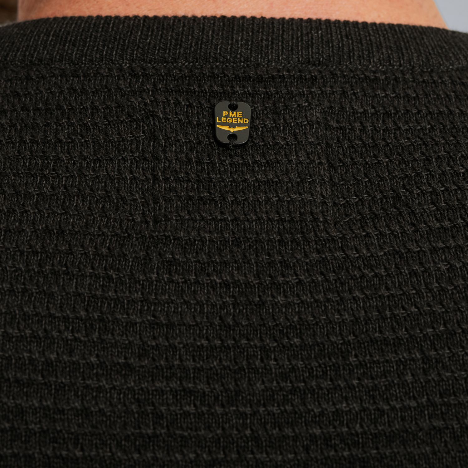 Пуловер PME Legend с рёберным воротником чёрный артикул PKW2510300-999
