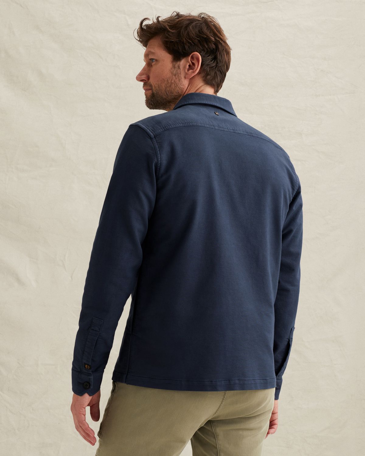 Рубашка-куртка PME Legend с пуговицами синяя артикул PSI2602233-5116