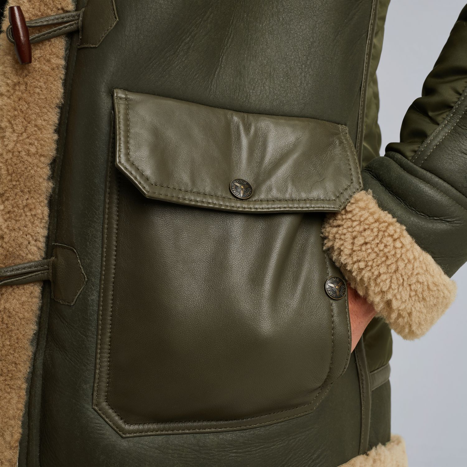Парка PME Legend с съёмным капюшоном зелёная артикул PLJ2509706-6416