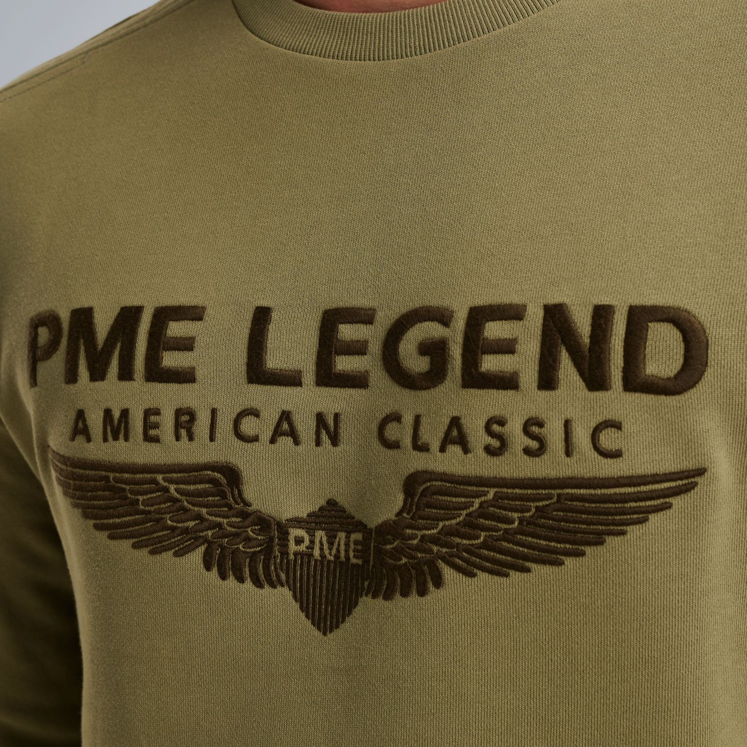 Свитшот PME Legend с логотипом зелёный артикул PSW2508440-6379