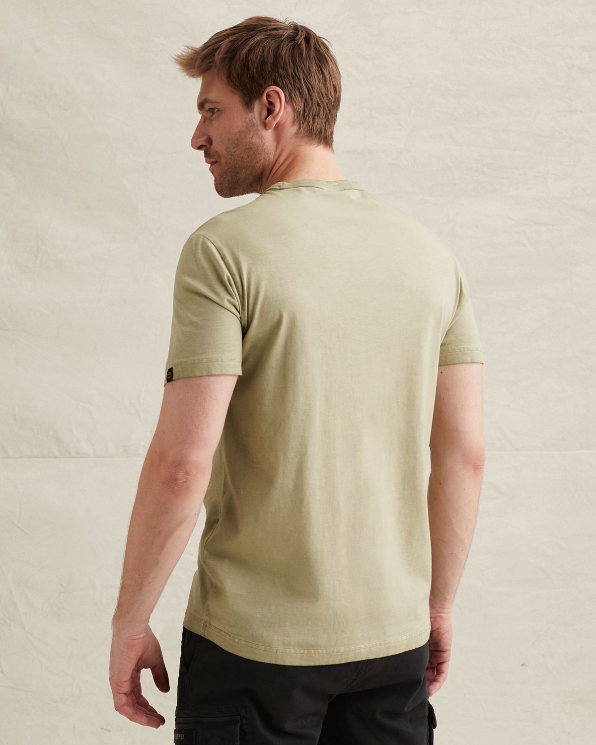 Футболка PME Legend с крупным принтом бежевая артикул PTSS2604593-6001