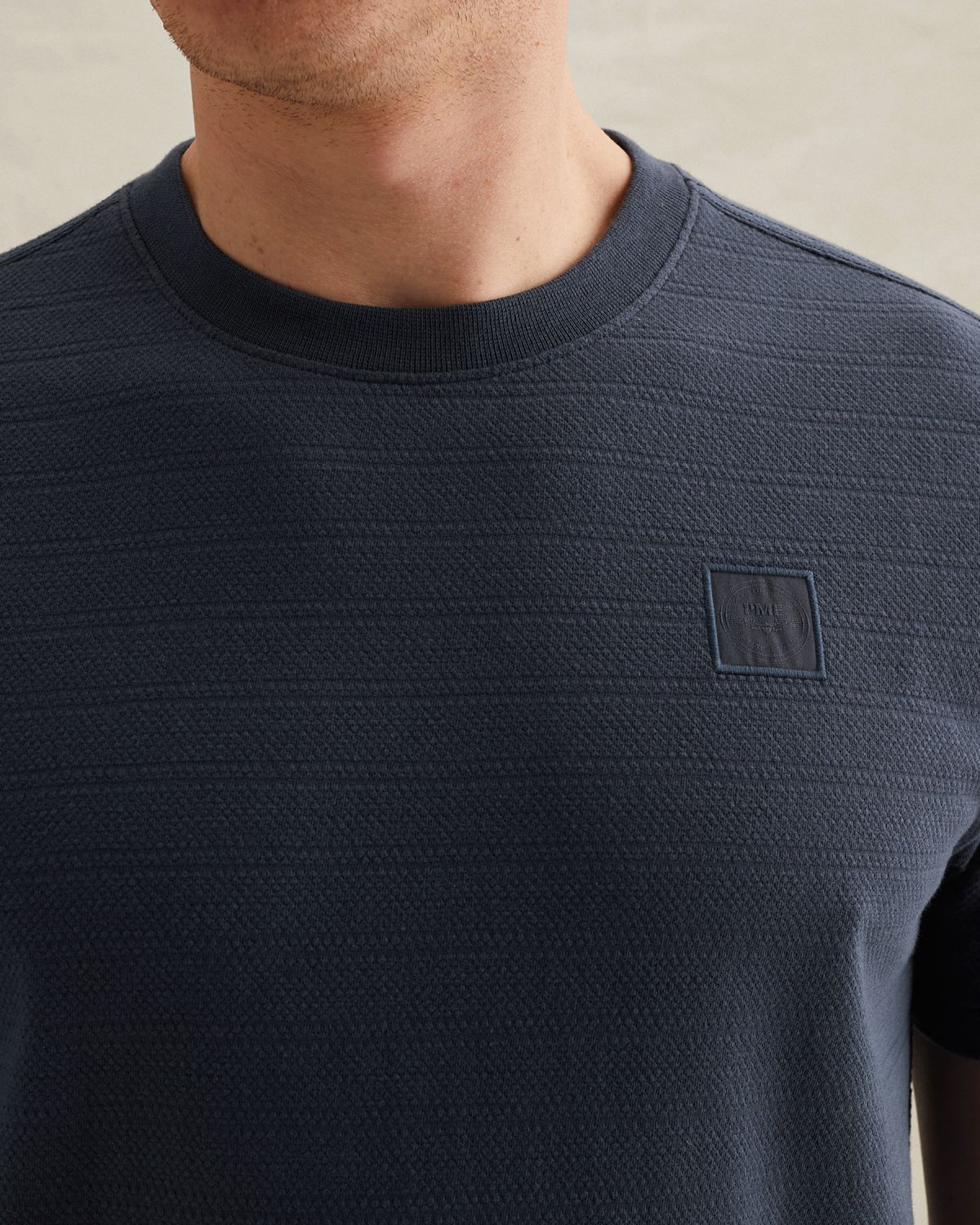 Футболка PME Legend с жаккардовой полосой синяя артикул PTSS2602563-5116