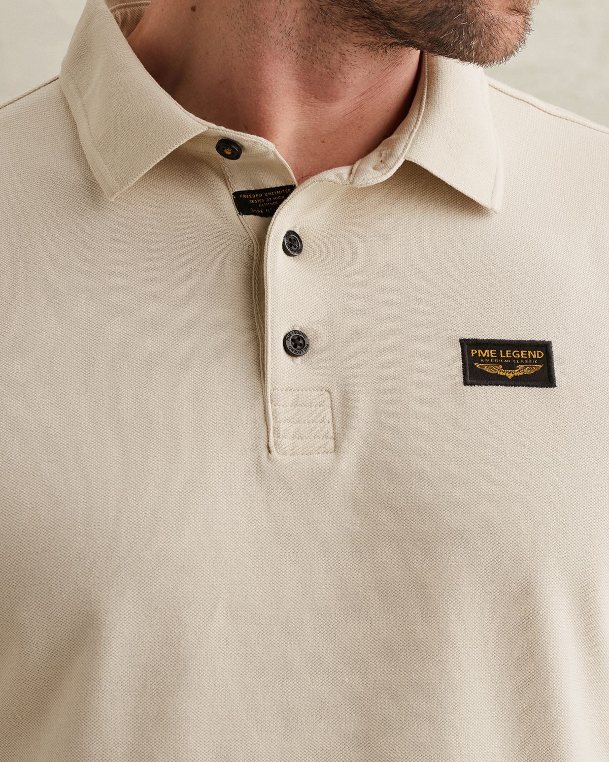Поло PME Legend American Classic с длинными рукавами бежевое артикул PPS2602899-7013
