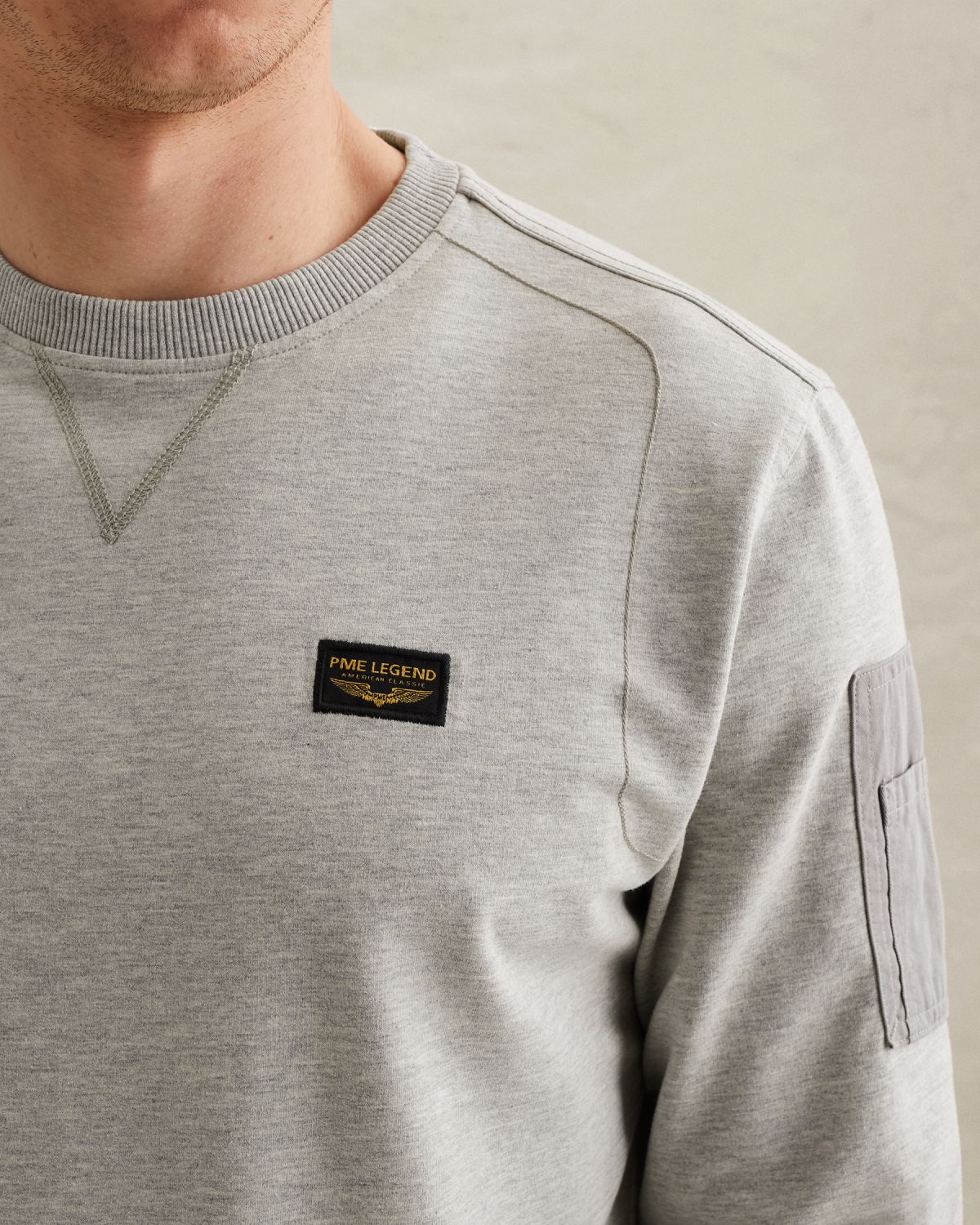 Свитшот PME Legend American Classic серый артикул PLS2602499-921