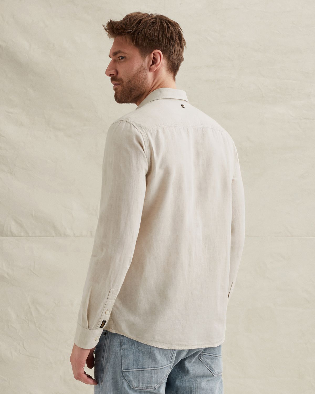 Рубашка PME Legend бежевая артикул PSI2604200-7013