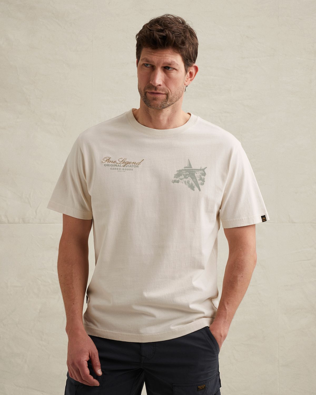 Футболка PME Legend с крупным принтом белая артикул PTSS2604568-7001