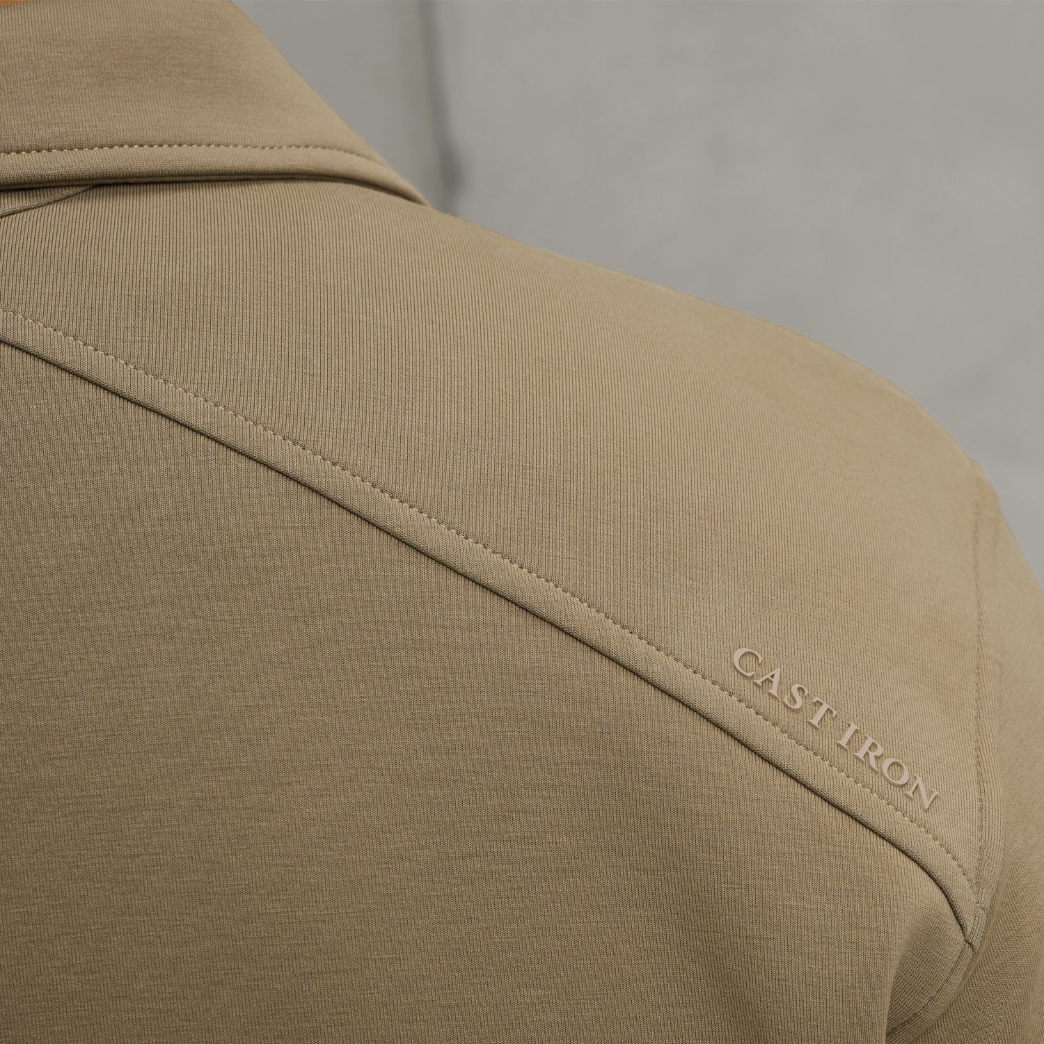 Куртка-рубашка Cast-Iron с застёжкой-молнией хаки артикул CSW2508432-8025