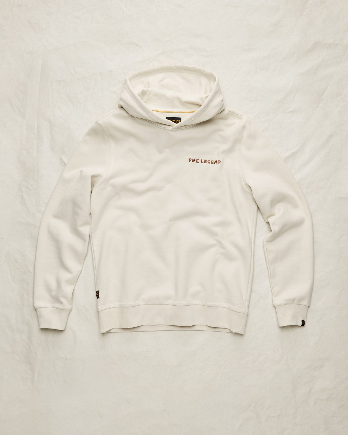 Толстовка PME Legend с капюшоном и принтом на спинке бежевая артикул PSW2602487-7013