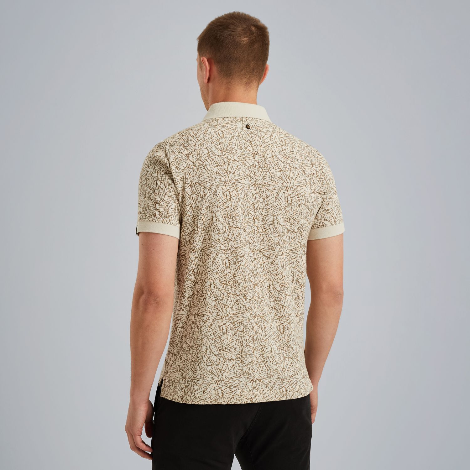 Поло с принтом бежевое артикул PPSS2506893-7011