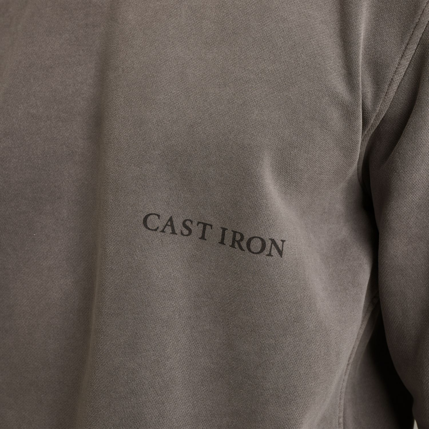 Свитшот Cast-Iron со смещённым логотипом серый артикул CSW2509442-9133