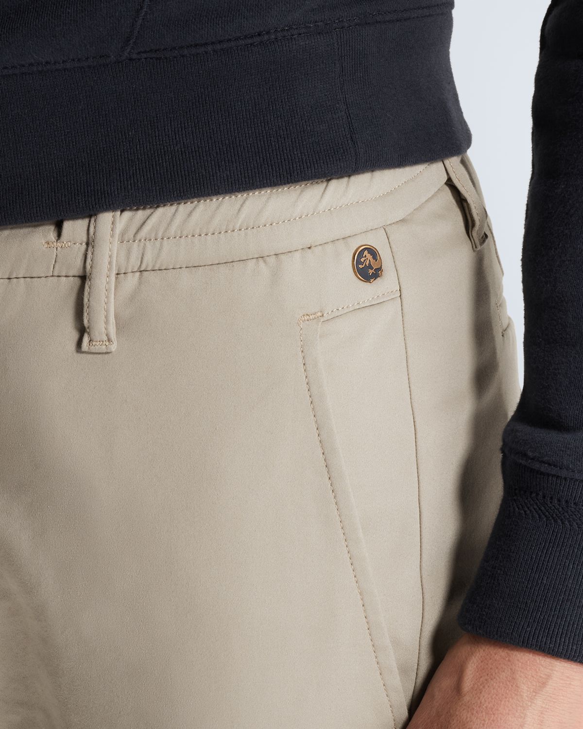 Брюки Cast-Iron Cylas зауженные бежевые артикул CTR2602606-8023