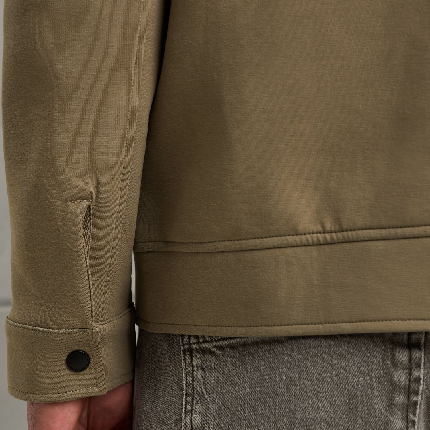 Куртка-рубашка Cast-Iron с застёжкой-молнией хаки артикул CSW2508432-8025