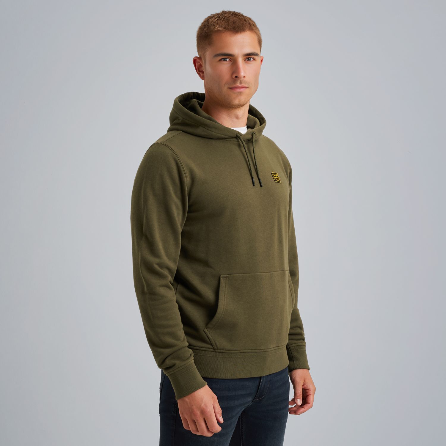 Толстовка PME Legend с карманом-кенгуру и капюшоном зелёная артикул PSW2508421-6416