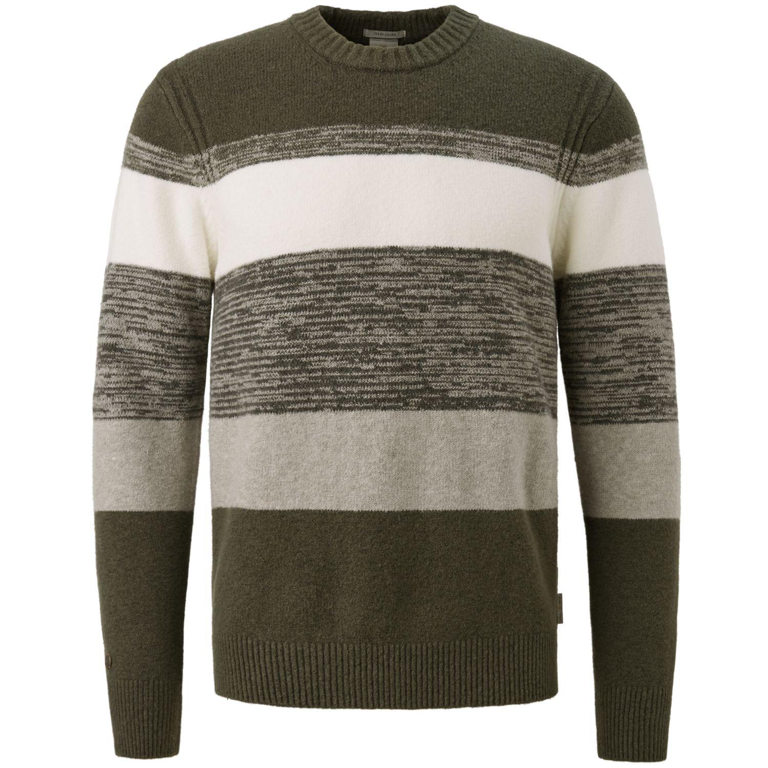 Пуловер Cast-Iron в полоску зелёный артикул CKW2510352-6513
