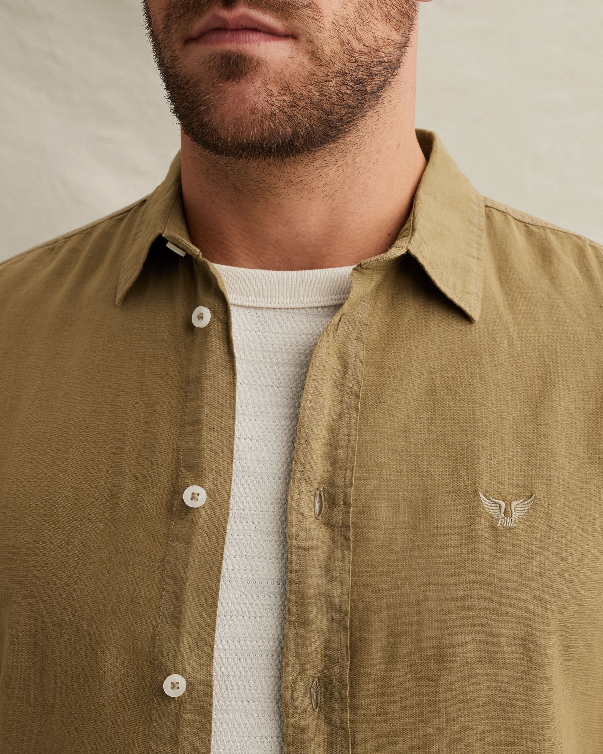 Рубашка PME Legend с эффектом двух тонов зелёная артикул PSI2603243-6405