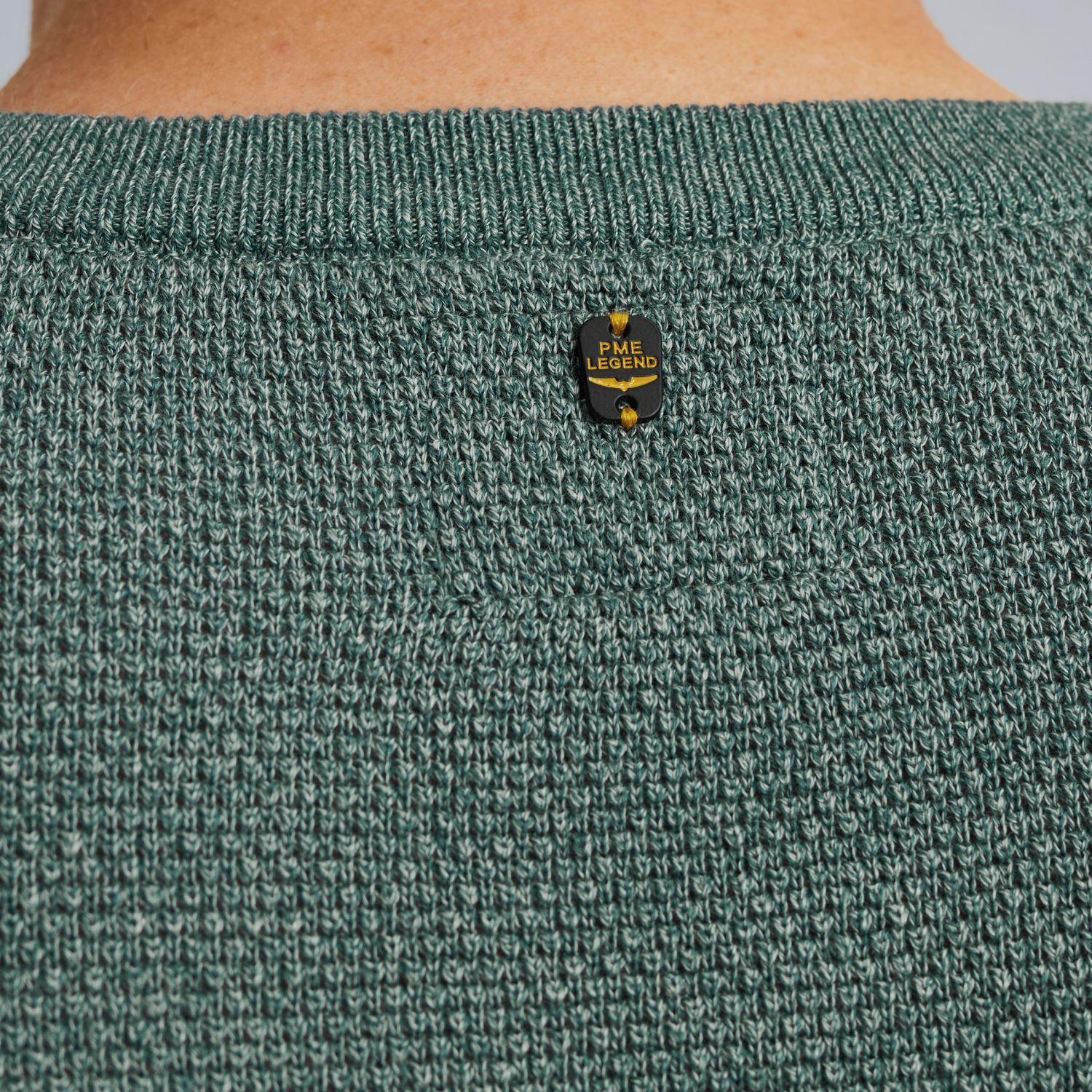 Свитшот PME Legend с вафельной текстурой синий артикул PKW2508324-5125