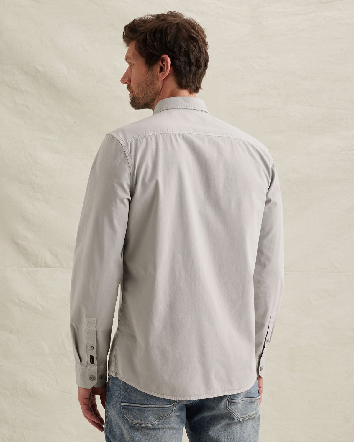 Рубашка PME Legend American Classic с воротником на пуговицах серая артикул PSI650001-5016