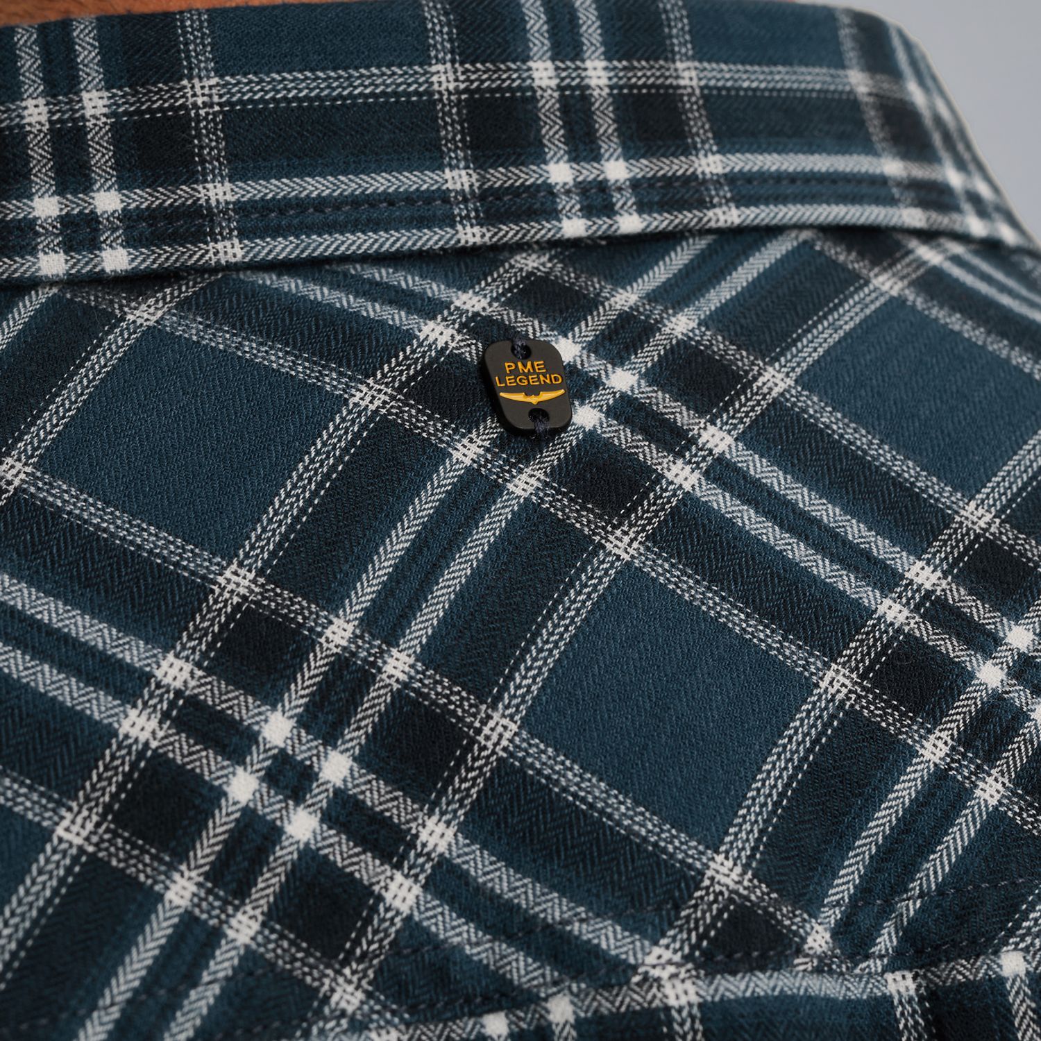 Рубашка PME Legend в клетку синяя артикул PSI2510201-5281
