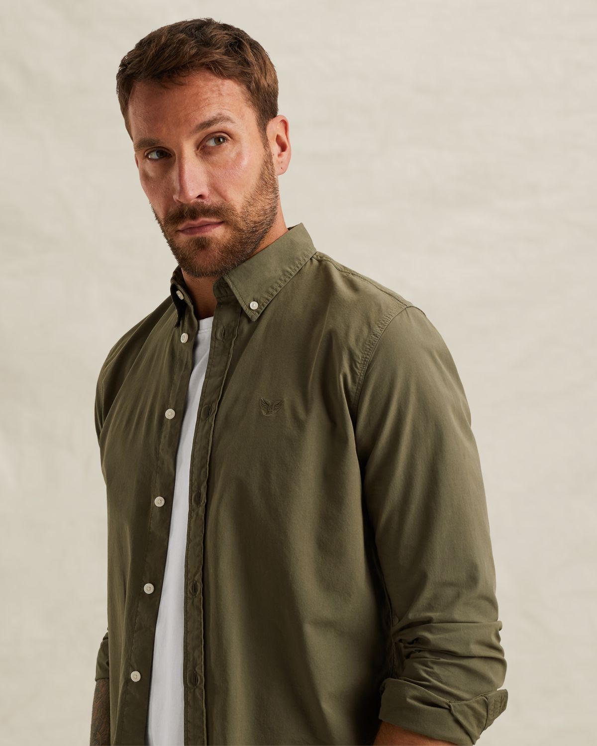 Рубашка PME Legend American Classic зелёная артикул PSI000044-6414