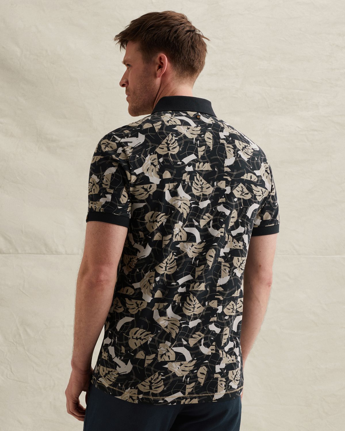 Поло PME Legend с принтом и логотипом на груди синее артикул PPSS2604879-5282