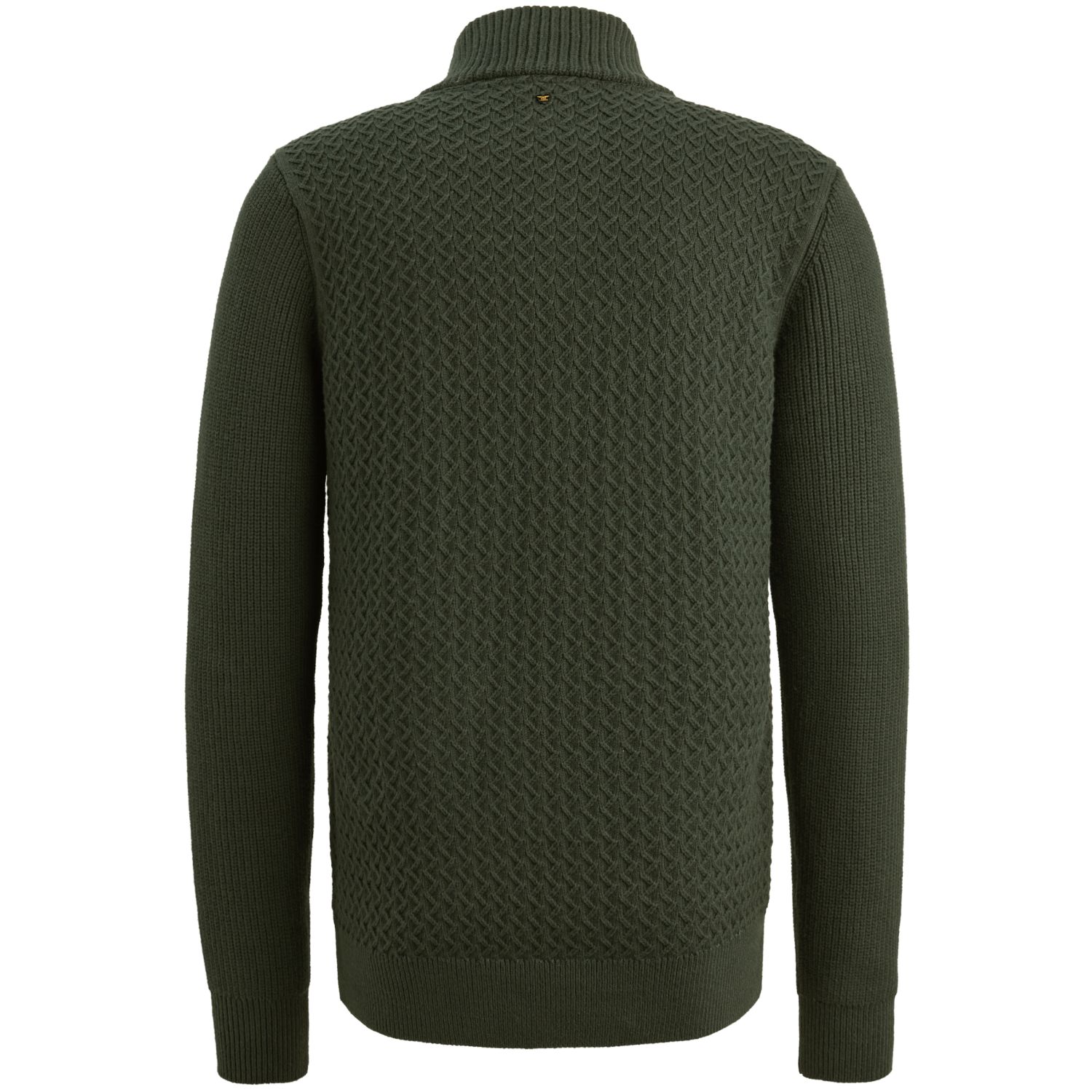 Пуловер PME Legend с короткой молнией зелёный артикул PKW2510305-6027